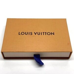 Louis Vuitton LV Gift Box 5.5"x 3.5” x 1" Orange Slide Out Blue Print "E…